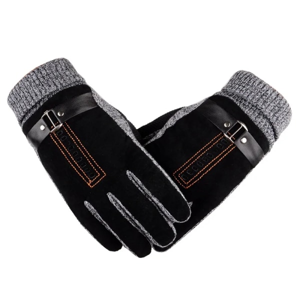 Kalltåliga unisex vattentäta vinterhandskar Cykling Motorcykel Varma handskar Pekskärm Kallt väder Vindtät Anti-halk utomhus Black Style D