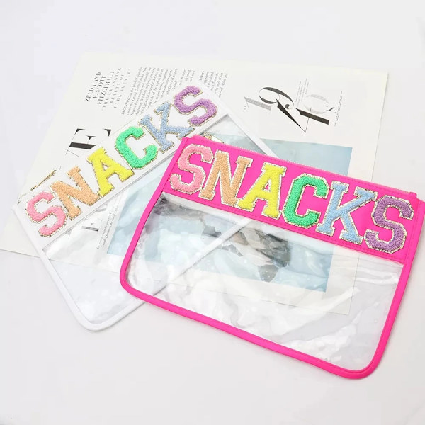 Transparent kosmetisk väska för kvinnor PVC Nylon Vattentät sminkväska Rese Genomskinlig organizer Badtoalett Tvätt Snackväska no patch(.314)