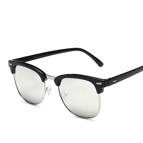Heta solglasögon Kvinnor Populärt märkesdesigner Retro Herr Solglasögon i sommarstil 11 Black-Silver As Picture