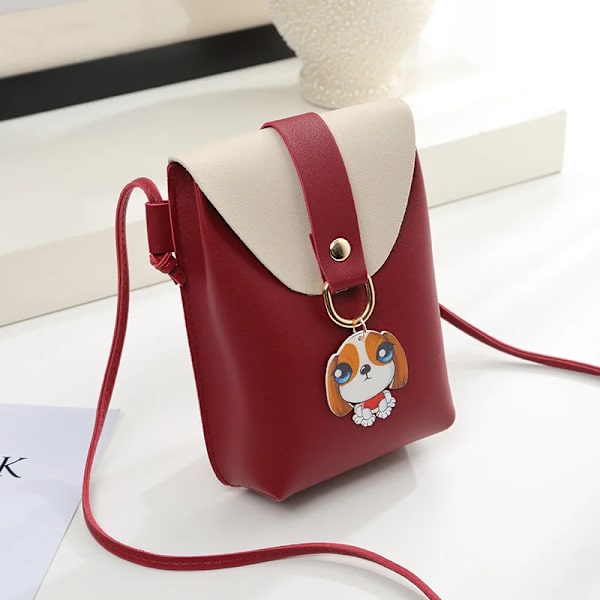Damer Mini Shoulder Mobiltelefon Ringer Axelväskor för kvinnor Sacoche Small Square сумка Portmonnäer och handväskor Damska Summer Red d