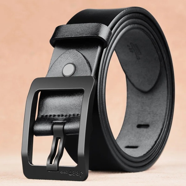 Lyxmärke Designer Bälte Herr Mode Äkta Läder Midjerem Legering Nål Spänne Herrbälte Cummerbunds Ceinture Homme 2022 JEEPZFKHBlack 100cm