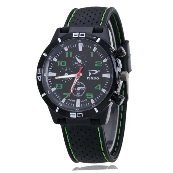 Watch Vattentät Quartz Watch för pojkar och flickor Casual PU- watch Brittisk stil Par Watch Reloj Green