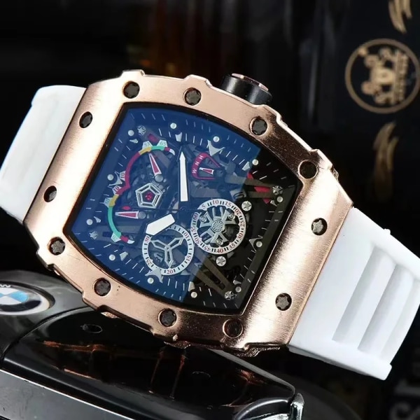 Watch Mode Legering Urboett Toppmärke Lyx Herr Quartz Clock Klassisk Man Sport Kronografklockor Style 1