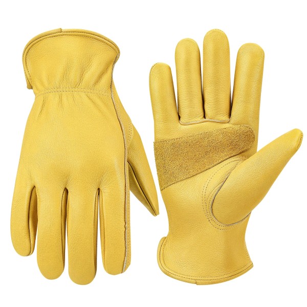 OZERO Retro Motorcykelhandskar Pekskärm Motorcyklisthandskar Helfinger Andas halkfria Motocross Ridhandskar Type 2 Yellow XL