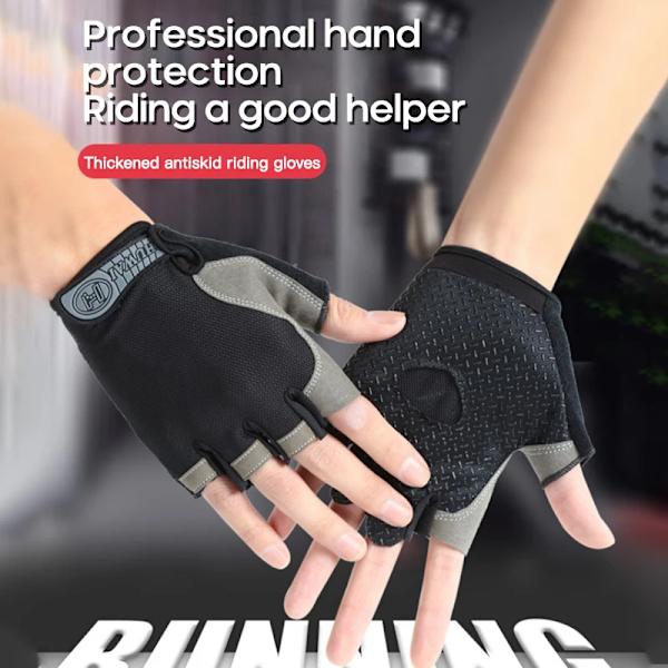 Halvfinger Cykelhandskar Andas Cykelhandskar Andas Män Kvinnor Half Finger Handskar Cykel Sporthandskar Bracer M