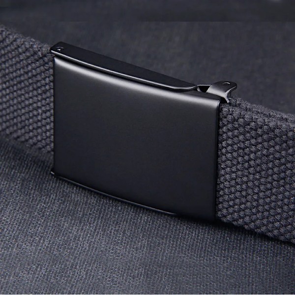 Gratis gravering Plus LONG Storlek 160 150 140 130 cm Canvasbälten Herr Anpassat namn Automatiskt spänne Damer Large Big Size Jeansbälten Dark Grey 100cm