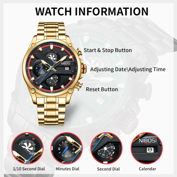 NIBOSI Herrklockor Toppmärke Lyx Sport Watch för män Vattentät Auto Date Julklapp Herrklocka Watch Masculino with original box-06