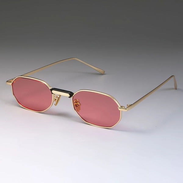 49011 Steam Punk solglasögon metall små män kvinnor mode nyanser UV400 vintage glasögon gold pink red
