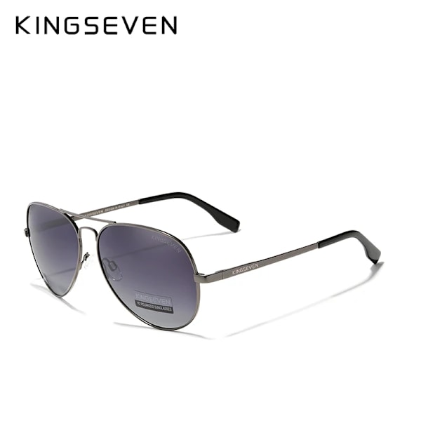 KINGSEVEN Brand Herr Solglasögon i aluminium 2022 Nya Polariserad UV400 Spegel Solglasögon för män Kvinnor För Herr Oculos de sol 7735 Gun Gradient Gray