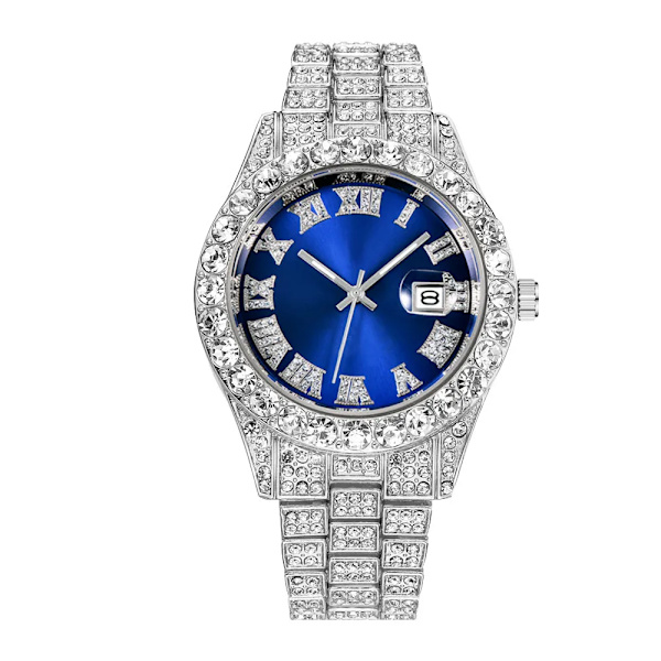 Relogio Masculino Herrklockor Lyx Watch Rostfritt stål Diamant Mode Lysande klocka Watch Kalender 2023 Watches-V1278-8