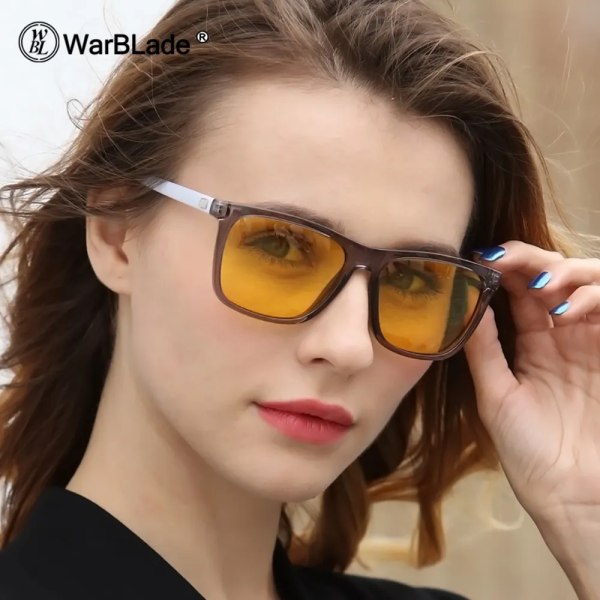 2020 New Yellow Lens solglasögon Kvinnor Män Night Vision Anti-Glare Car Driver polariserade solglasögon för kvinnor gafas de sol Nvision Silver