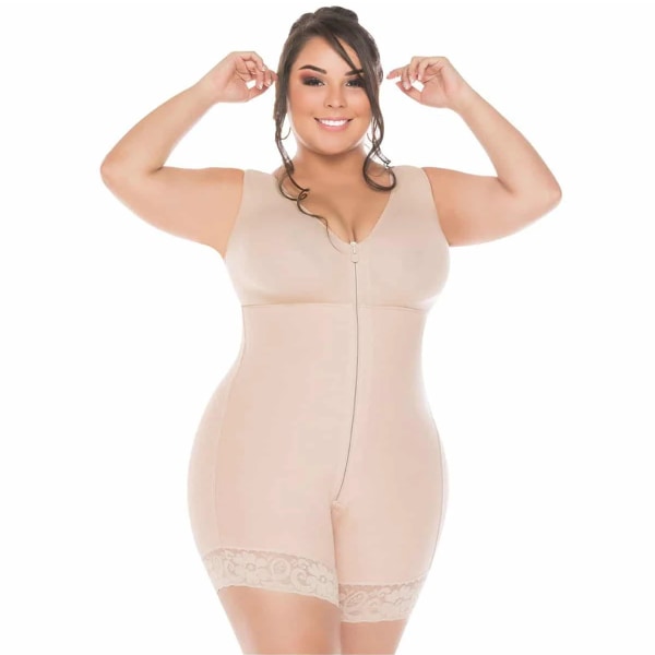 Faja Colombiana Mujer Compression Skims Trosa Gördel med stängning Timglas Kort gördel Postoperativ återhämtning Khaki XXXL