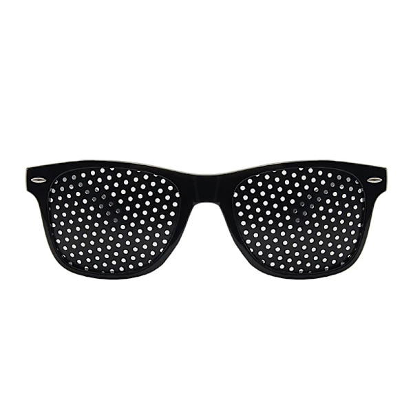 Svarta hål för solglasögon Anti-trötthet Synvård Mikroporösa glasögon Ögonträning Syn Förbättra anti-myopi Unisex C5 Black
