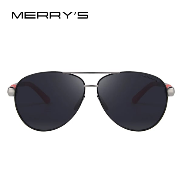 MERRYS DESIGN Klassiska pilotsolglasögon för män HD Polariserade solglasögon för körning Luftfart Legering Ram Fjäderben UV400 S8404 C04 Gray G15