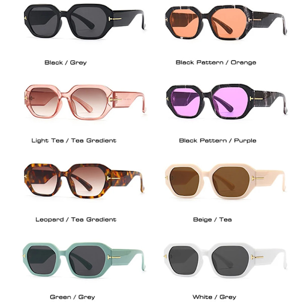 LNFCXI Fashion Square Solglasögon Dam Märkesdesigner Retro Black Eyewear Shades UV400 Män Trendiga solglasögon Black Purple as the picture shows