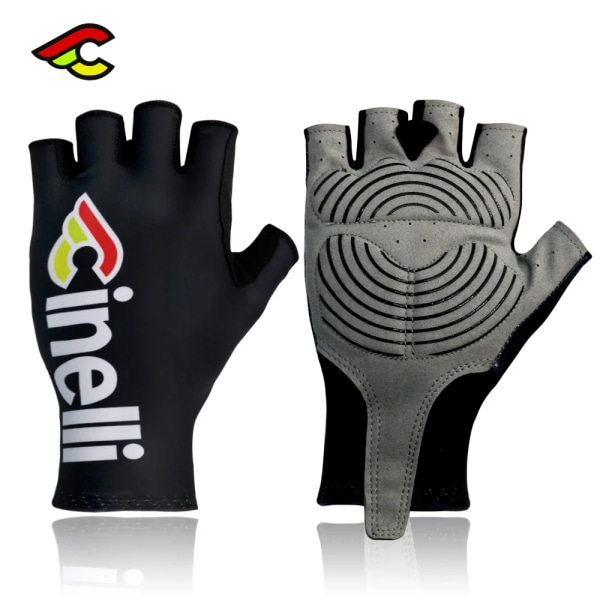 Cykelhandskar Summer Half Finger Herr Dam Sport Stötsäkra cykelhandskar Gel MTB Cykelhandskar Svarta Halkfria gymhandskar Glove-A M