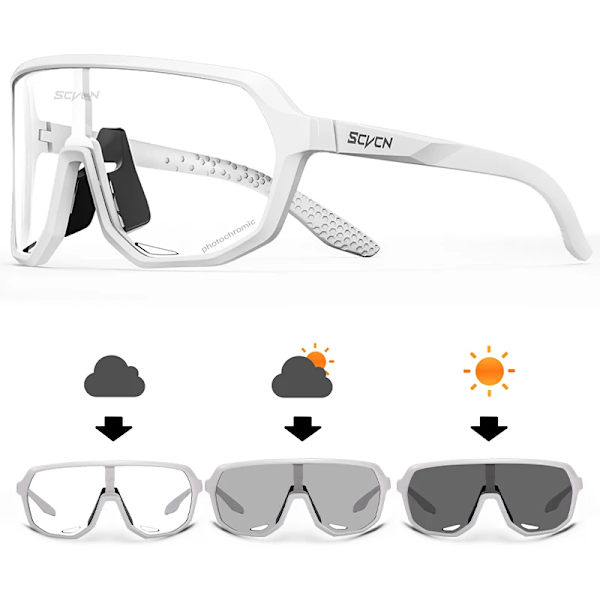 SCVCN Photochromic Cykelsolglasögon Sport Mode Cykelglasögon UV400 Löpfiske MTB Cykelracing Cykelglasögon 2023 08 photochromic lens 1lens no box