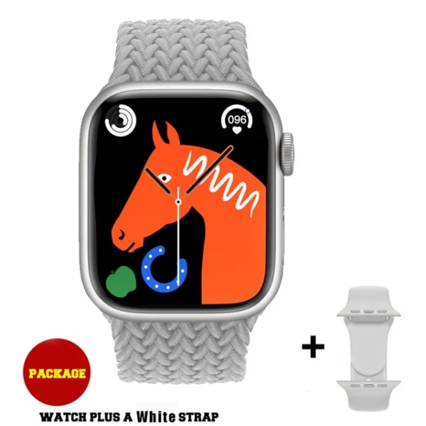 Ny Bluetooth Call Watch 9 Smart Watch Herr Siri NFC GPS Tracker Blodtryck Puls Sport Smartwatch För Apple Watch Grey ny NFC