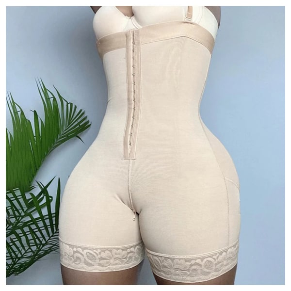 Högkompression Skims Shapewear Bodyshaper Magkontroll Höftlyftare Fajas Colombianas Butt LifterBody Shaper Framkrokar Black XXXL