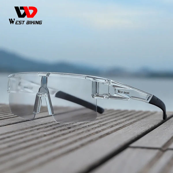 WEST BIKING Photochromic Myopic Fit Over Solglasögon Unisex Cykelglasögon Polariserade körglasögon UV400 Fiskecykelglasögon Red x Polarized