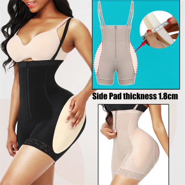 High Waist Trainer Fajas Colombianas Fake Ass Butt Lifter Höftkuddar Enhancer Corset Shapewear Body Shaper Push Up lårtrimmer YN  2620 M