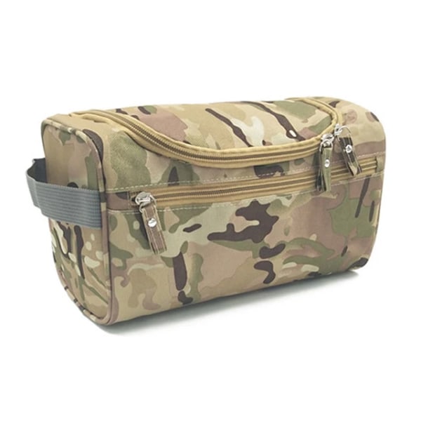 QIAQU Camouflage Wash Bag Billiga Damväskor Män Vattentät Oxford Rese Kosmetikväska Organizer Nödvändigt Case Yellow camouflage