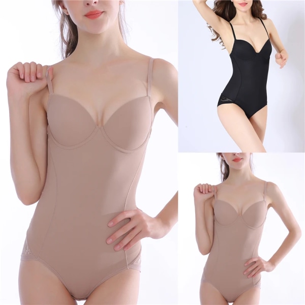 Body Shaper Kvinnor Sexiga Shapewear Body Femme Slimming Underkläder Rumplyftare Magslida Midja Mjuk Push Up Korsett Underkläder Black4 M