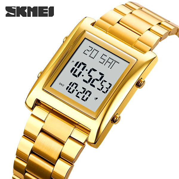 SKMEI Herrklockor Mode LED Herr Digital Armbandsur Chrono Count Down Alarm Hour For Herr reloj hombre 1812 montre homme Gold