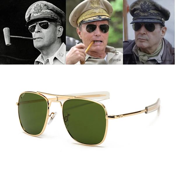 2021 New Fashion pilot Solglasögon Män Märkesdesigner American Army Military Optical AO Solglasögon Oculos de sol 8054 C4 Other