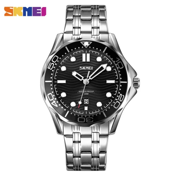 SKMEI Japan Quartz urverk Herr Klockor Three Dimensional Texture Dial Armbandsur Fashon Datum Tid Klocka Man reloj hombre 9276 color 3