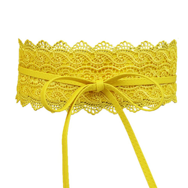 Kvinnor Snörning Pu-läderbälte Nytt Bowknot Bälten Längre Bred Bind Midjeband Slips Rosett Dam Klänning Dekoration Mode 2022 light brown one size