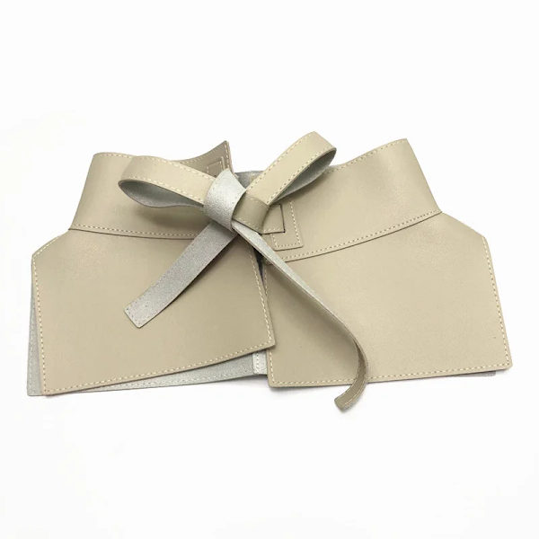 Kvinnor Peplum Bälte Kvinnlig Kjol Läder Midjebälten Mode Damer PU Svart rosett Bred sele Klänningar Designer midjeband Apricot 1pc