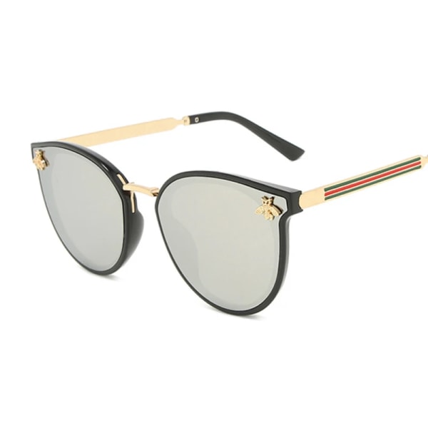 Lyxigt bimode för kvinna Solglasögon Man Square Brand Design Solglasögon Dam Oculos Retro Man Järn Silver