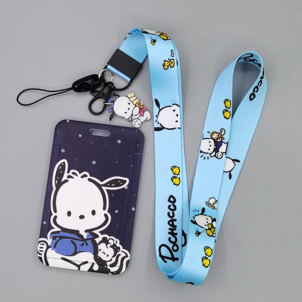 1 Set Anime Kortfodral Kort Nyckel Lanyard Cosplay Badge ID-kort Hållare Halsband Nyckelringar Doraemon DL-P