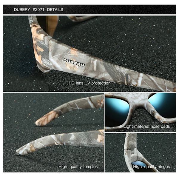 DUBERY Brand Design Herrglasögon Polarized Night Vision Solglasögon Herr Retro Man Solglasögon För Herr UV400 Skärmar 1418 C7 Polarized D1418