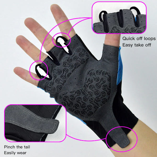 DAREVIE Cycling Gloves Pro Lätt Mjuk Andas Cool Dry Half Finger Cykelhandske Anti-halk Stötsäkra cykelhandskar MTB Road Red grey Asian-M