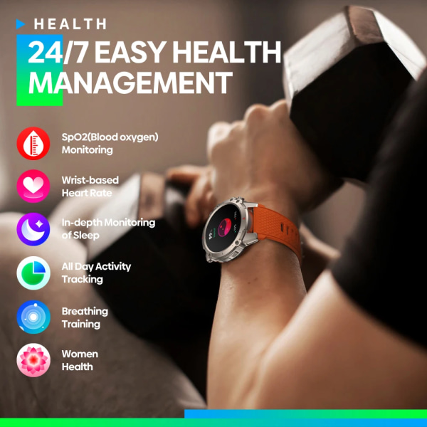 [Nyhet] Zeblaze Vibe 7 Lite Smart Watch Stor 1,47-tums IPS-skärm Röstsamtal 100+ sportlägen 24H Health Monitor Smartwatch Electric Orange