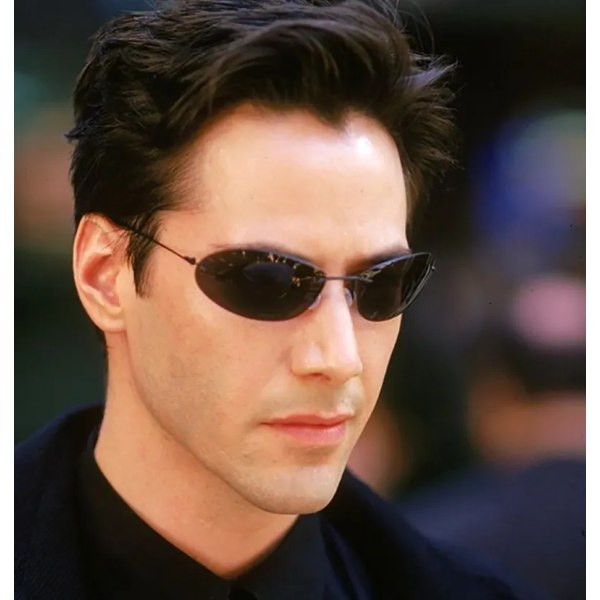 JackJad 2021 Mode Cool The Matrix Neo Style Polarized Solglasögon Ultralätta båglösa män Körning Brand Design Solglasögon Ocul Matrix Neo Style Polarized