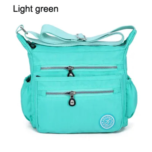 Nylon Kvinnor Messenger Väskor Liten handväska Axelväska Kvinna Crossbody Väskor Handväskor Hög kvalitet Bolsa Tote Beach Mint Green