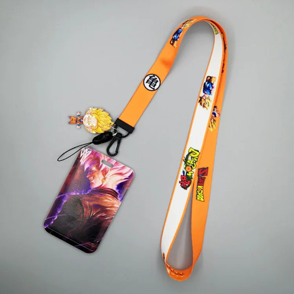 1 Set Anime Kortfodral Kort Nyckel Lanyard Cosplay Badge ID-kort Hållare Halsband Nyckelringar DB-T