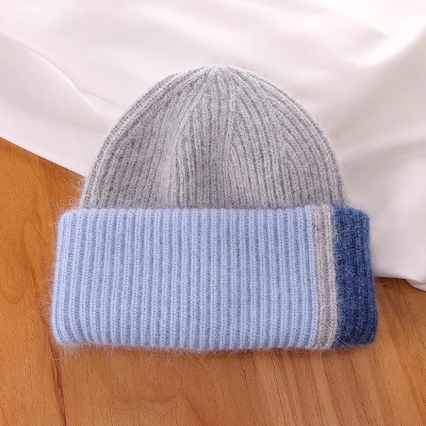 Ny Pom Pom-hatt med moderiktig sömnad i färg - vinterhatt för flickor och kvinnor - varma mössor av hög kvalitet med Pom Pom grey only hat 54-60cm