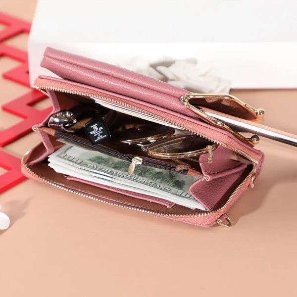 Mode små handväskor Crossbody-väskor Kvinnor Mini PU-läder Axelremsväska För GirlBolsas Damtelefonväska Blixtlåsflik Blue