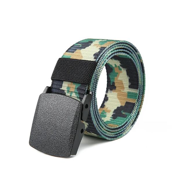 Automatiskt spänne för män Nylon utomhus canvasbälte Högkvalitativt herrbälte Camouflage 4 120 CM