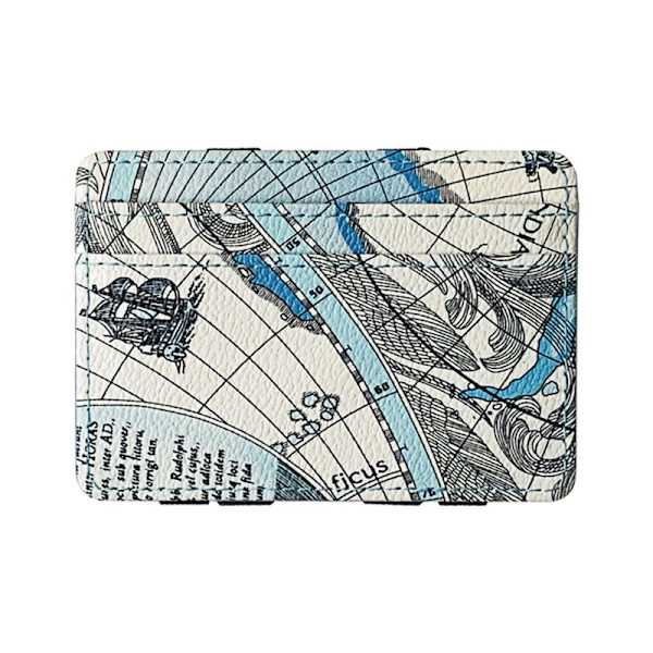 Ultra Slim Camouflage Magic Plånböcker för Kvinnor Män PU Läder Mini ID-kortshållare Myntplånböcker Resor Case Clip Cover Horizontal Blue