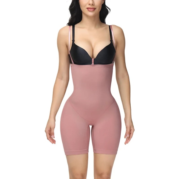 Sömlös elastisk kroppsformning Höftlyftande formbyxor Damunderkläder Korsett med hög midja Shapewear Bean Paste L