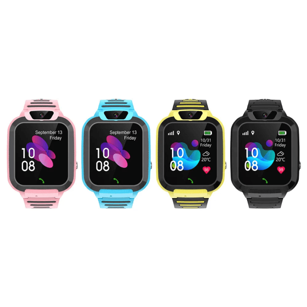 2G Kids Smart Watch SOS Call LBS Tracker Plats Simkort Kid Watch Kamera Röstchatt IP68 Vattentät Smartwatch för barn Blue