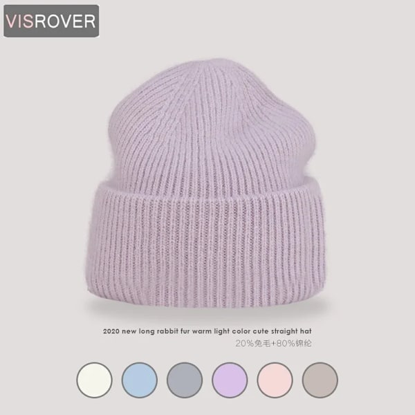 Visrover 9 Färger Unisex Solid Färgade Mössor Vinterhatt För Kvinna Stickad Bonnet Acryl Kvinna Höst Varma Skullies 1-navy
