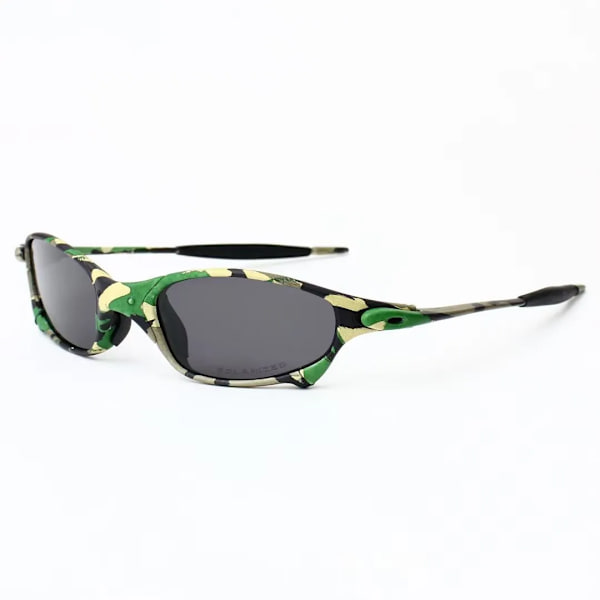 MTB Man Polarized Solglasögon Cykelglasögon UV400 Fiskesolglasögon Metall Cykelglasögon Cykling Glasögon Ridglasögon B2-5 Silver