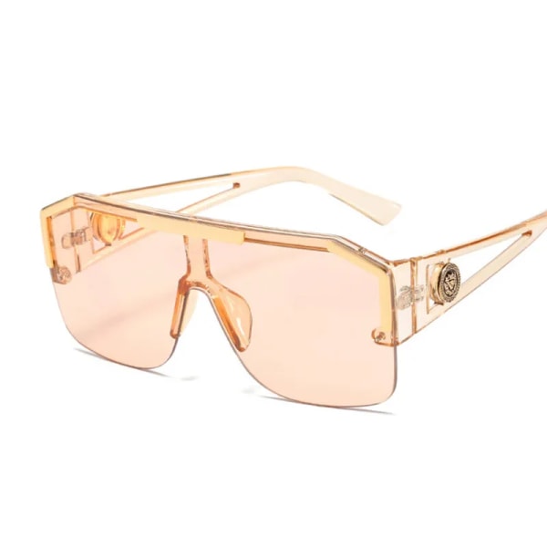 Nya lyxiga Oversized Man Solglasögon Brand Designer Solglasögon För Kvinna Mode Gradient Square Shades Blue as picture