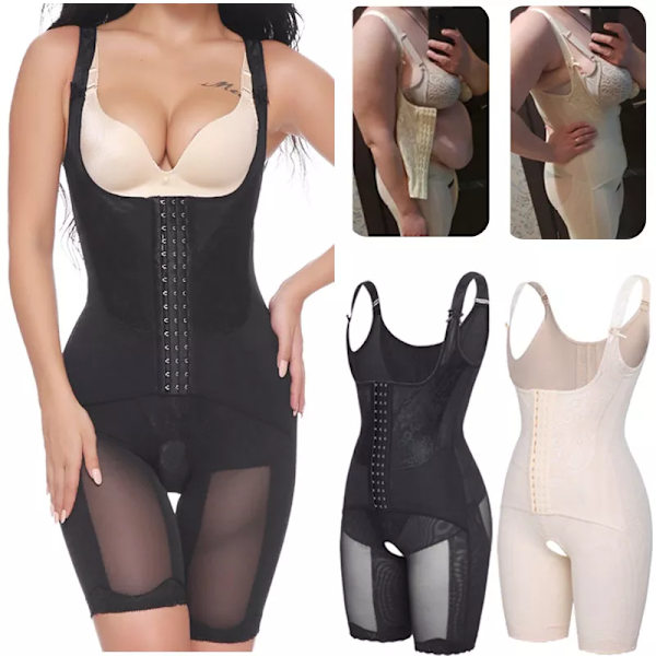 Miss Moly SLIM HELA KROPP SHAPER DRÄKT BRIEFS MIDJA CINCHER TRAINER LÅRMINSKAR TROSA KONTROLL PUSH-UP SHAPEWEAR LEGGING KORSETT Black 4XL